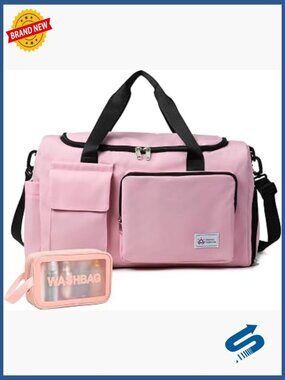 Gym Bag with Shoe Compartment, Travel Duffle Weekender, Dry Wet Separation